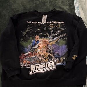 Star Wars Black Crewneck Sweater - The Empire Strikes Back